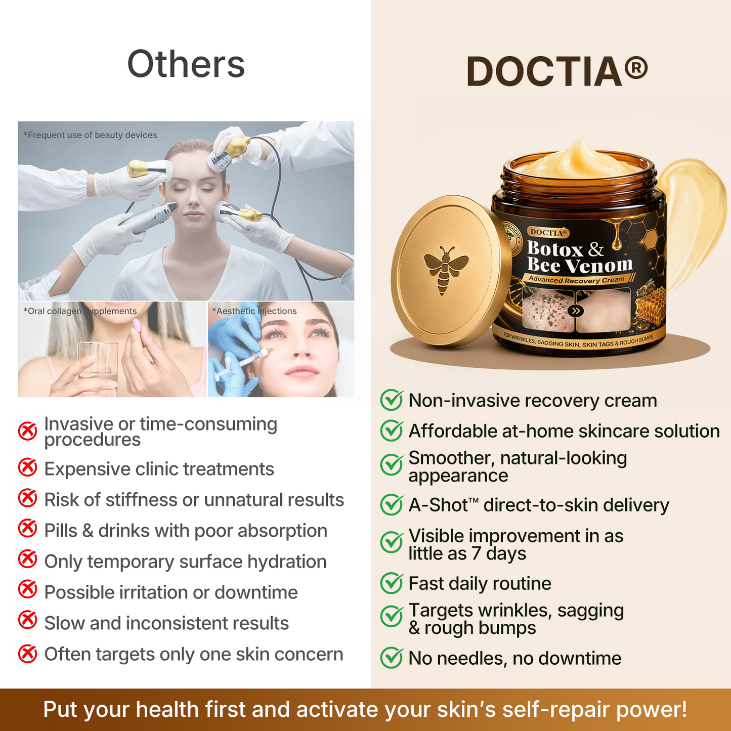 【Made and Shipped from UK 】🚑DOCTIA® Botox & Bee Venom Advanced Recovery Cream—For Wrinkles, Sagging Skin, Skin Tags & Rough Bumps⚡