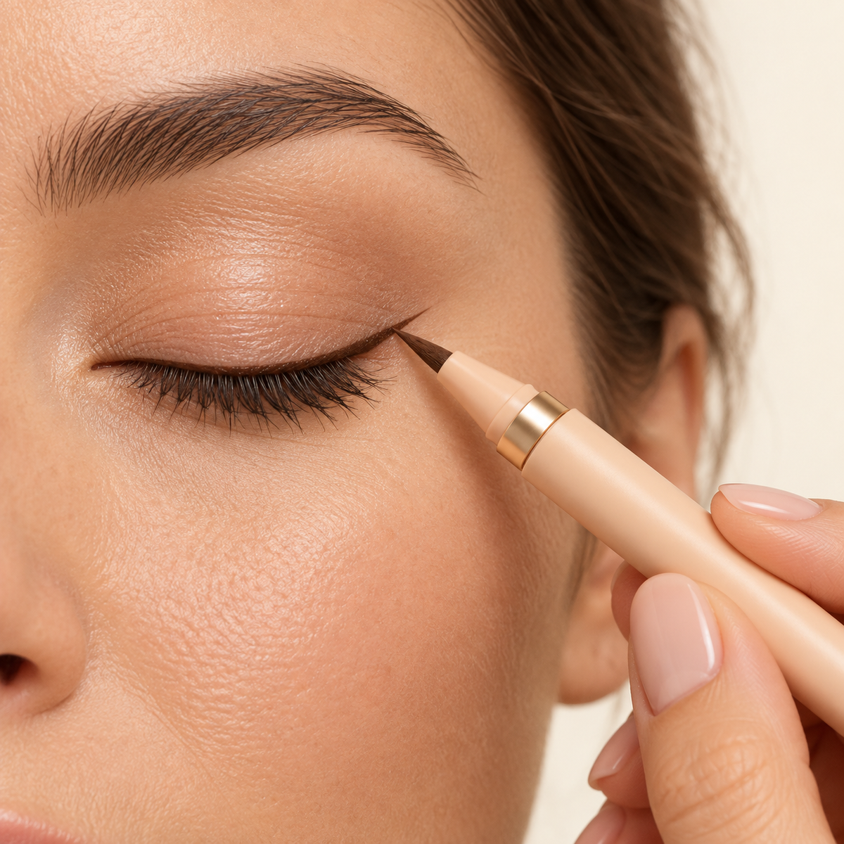 Aelheart Dual-Ended Brown Liquid Eyeliner – Precision & Tapered Brush Tips