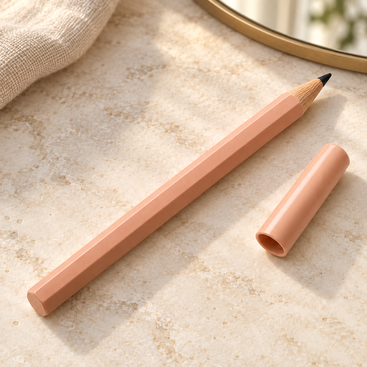 Aelheart Classic Black Hexagonal Wooden Eyeliner Pencil