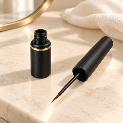Aelheart Chocolate Brown Liquid Eyeliner – Fine Brush Applicator