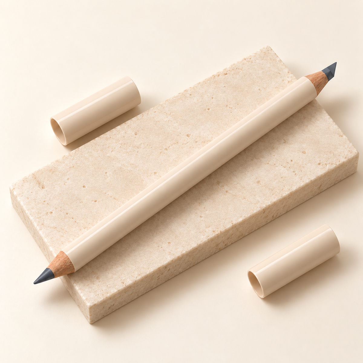 Aelheart Dual-Ended Charcoal Gray Wooden Eyeliner Pencil