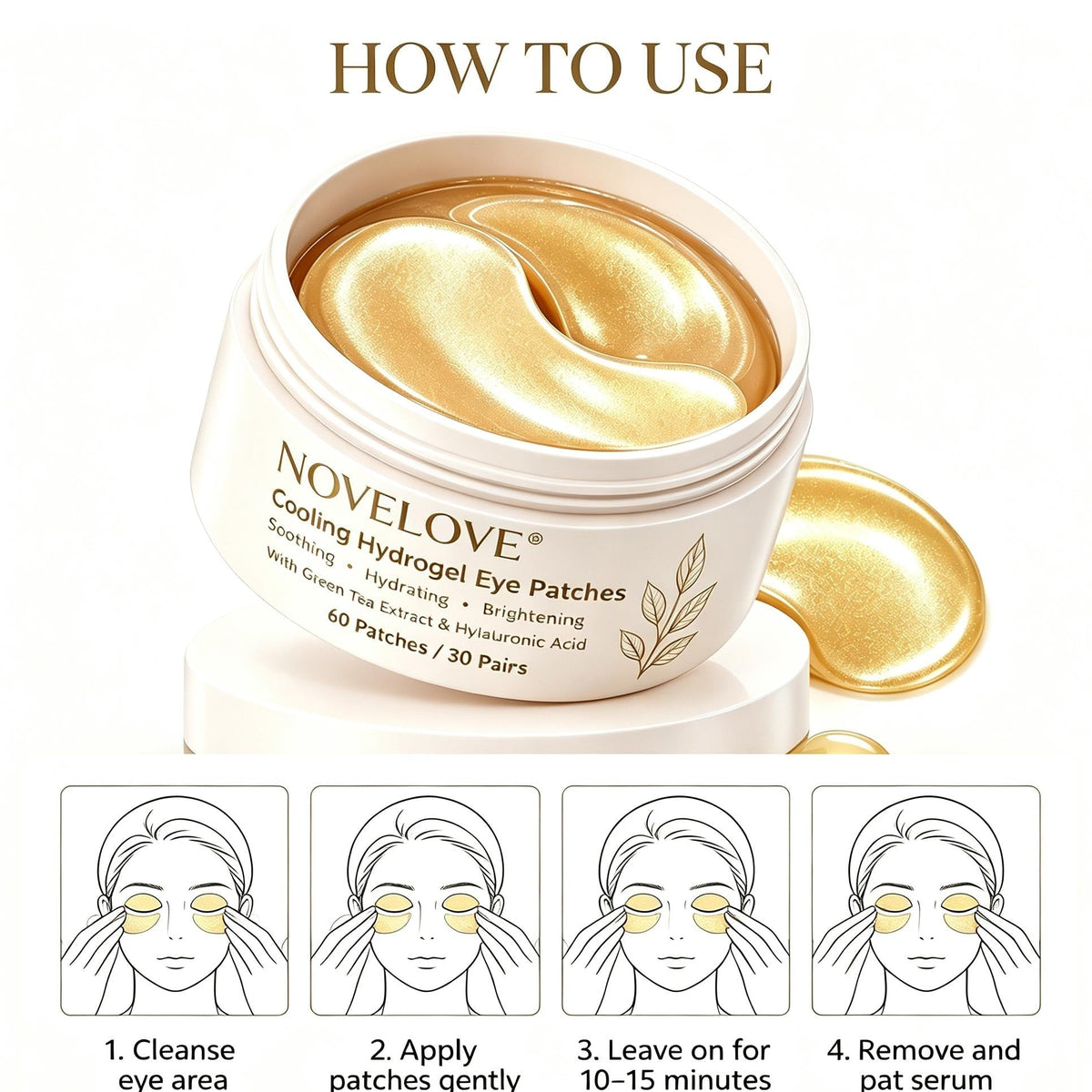 NOVELOVE® Cooling Hydrogel Eye Patches