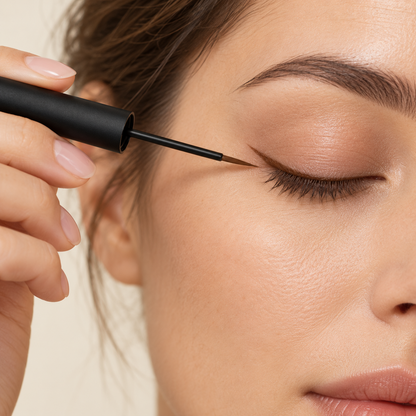Aelheart Chocolate Brown Liquid Eyeliner – Fine Brush Applicator