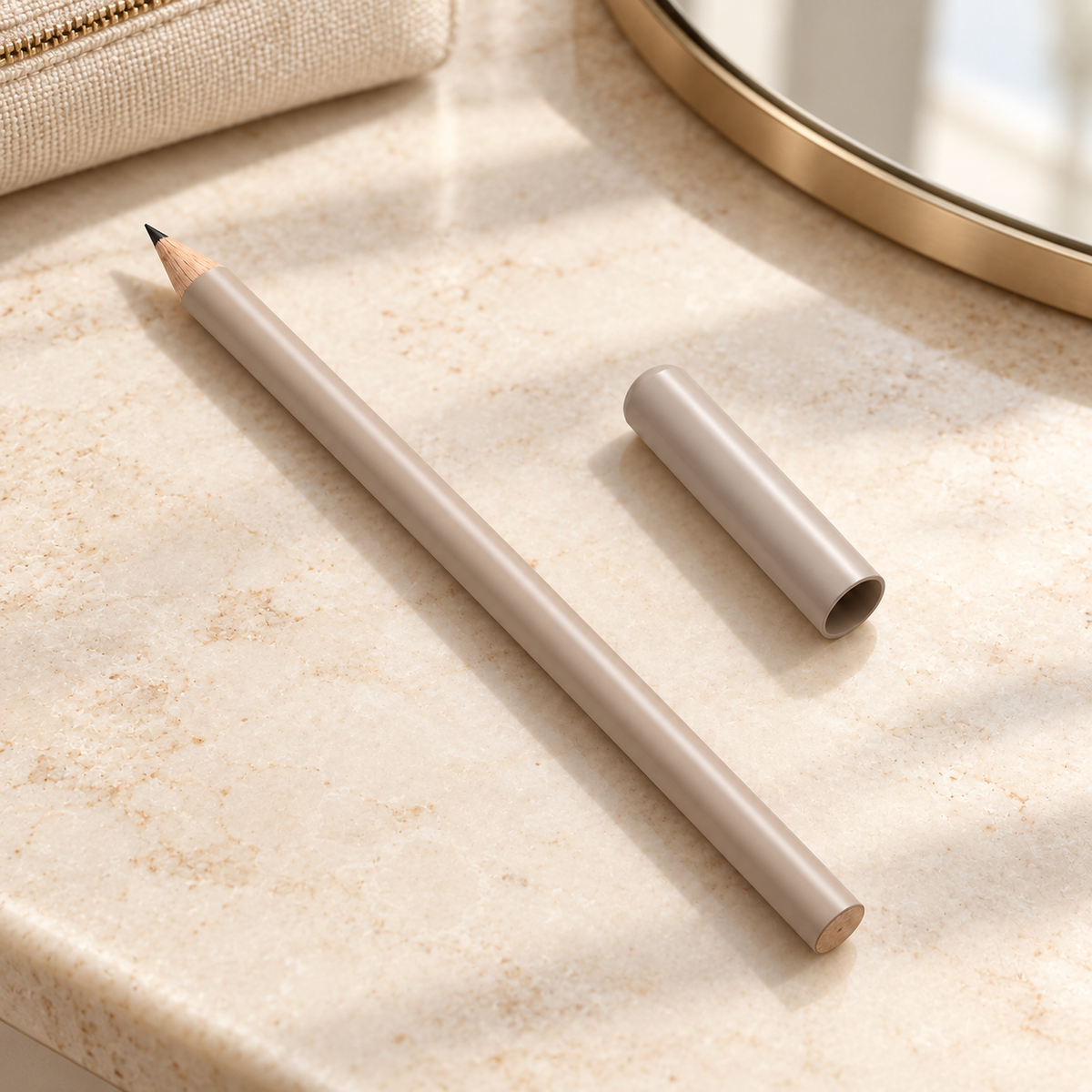 Aelheart Fine-Tip Black Wooden Eyeliner Pencil