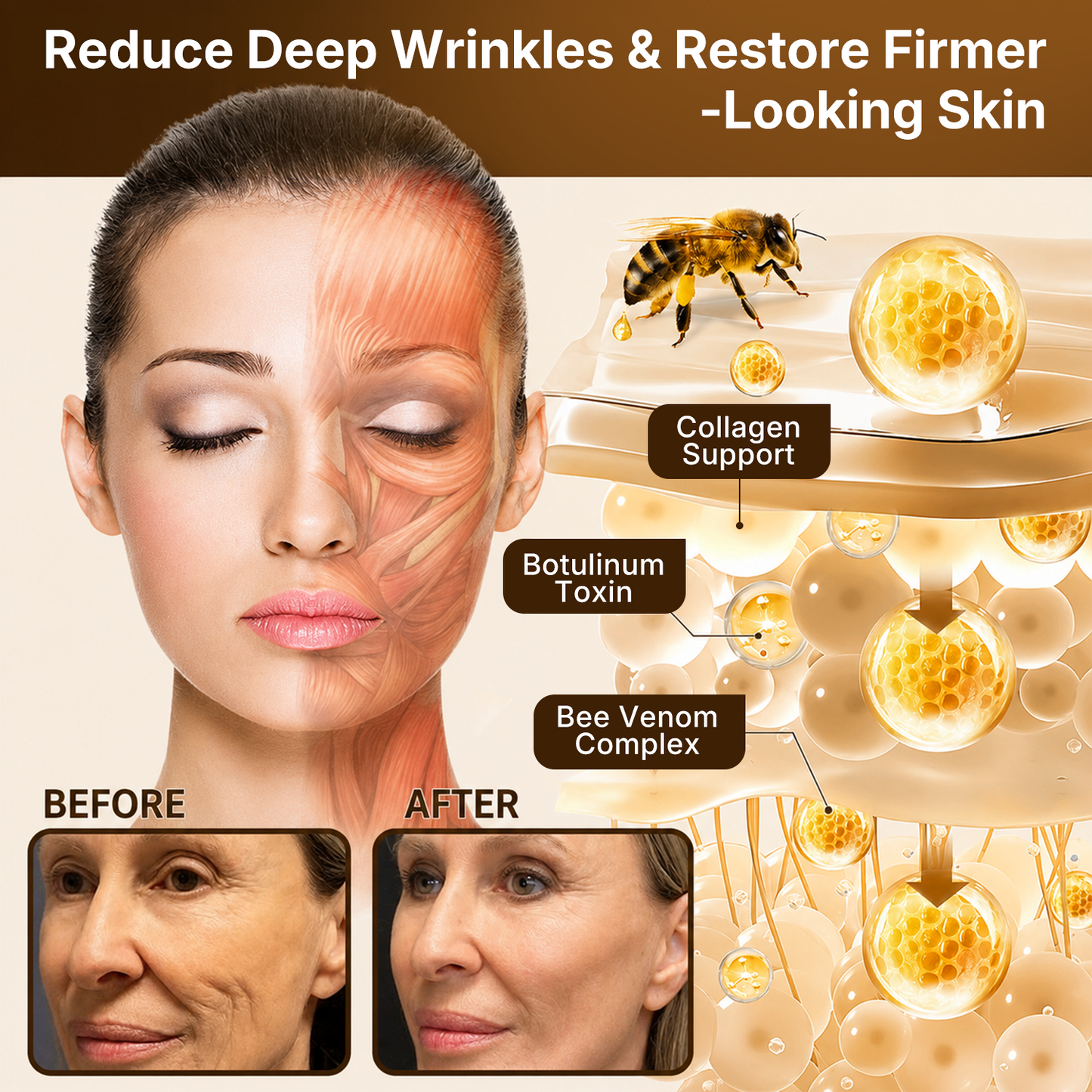 【Made and Shipped from UK 】🚑DOCTIA® Botox & Bee Venom Advanced Recovery Cream—For Wrinkles, Sagging Skin, Skin Tags & Rough Bumps⚡