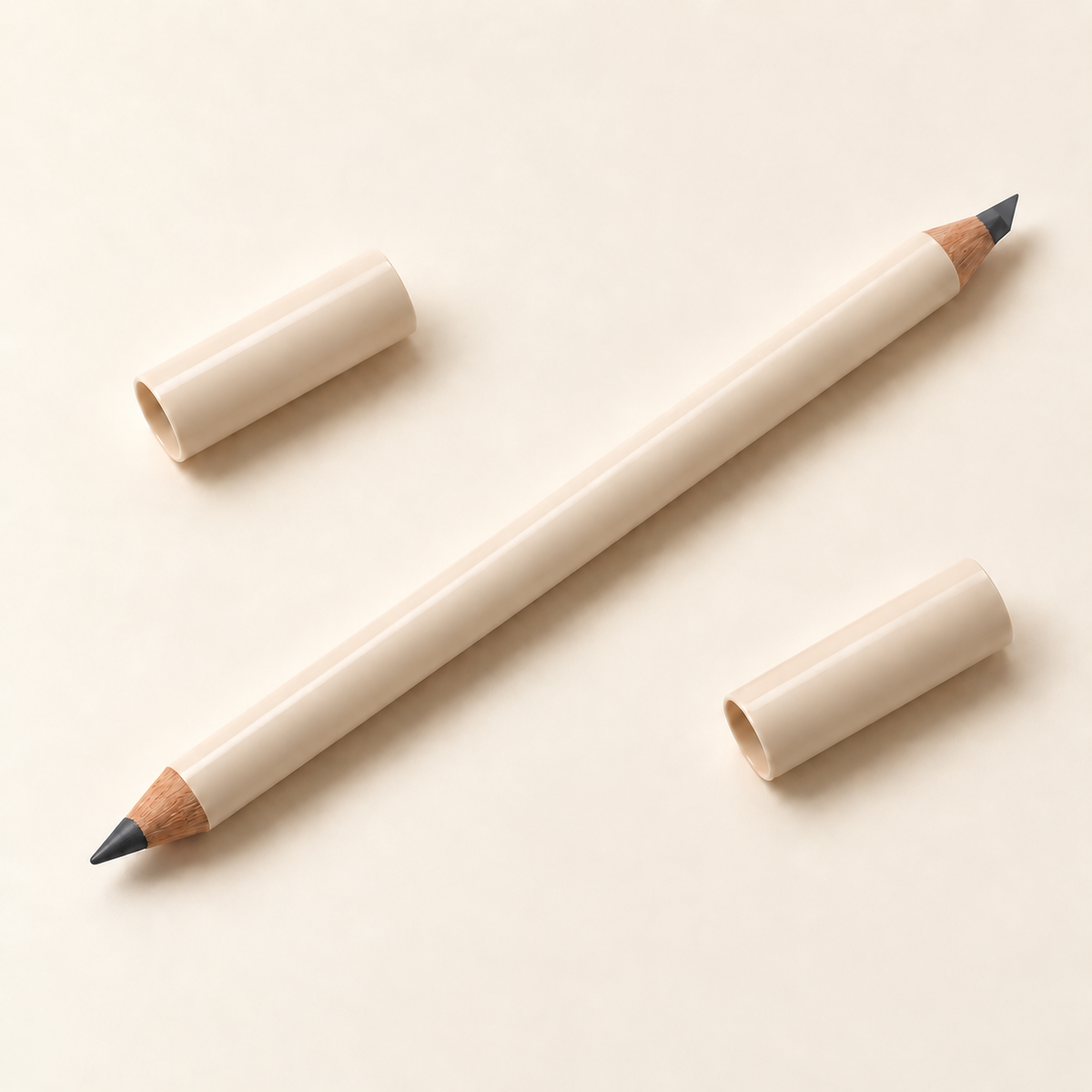 Aelheart Dual-Ended Charcoal Gray Wooden Eyeliner Pencil